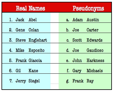 pseudonyms
